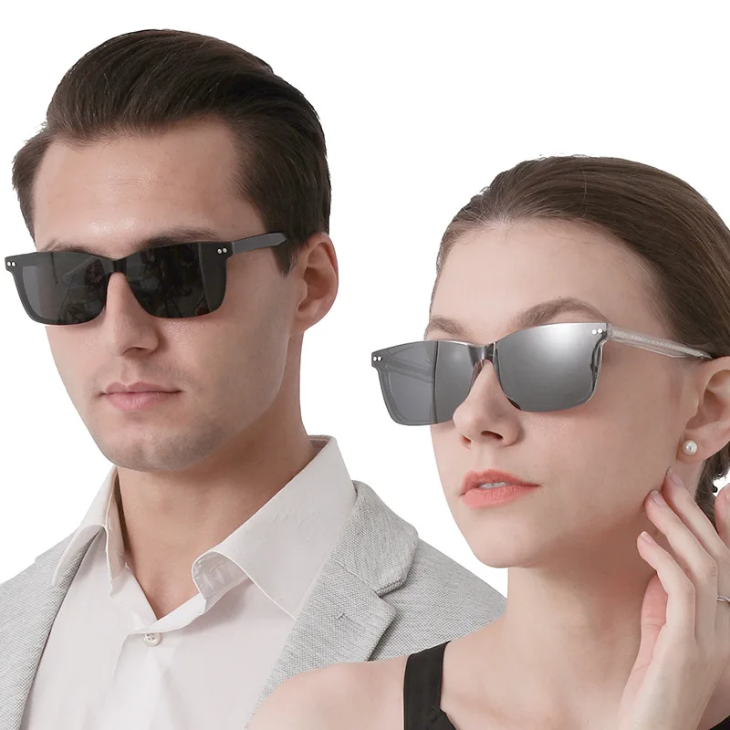 

Новые поляризационные солнцезащитные очки со съемным магнитным зажимом, модные и универсальные, с панелью солнцезащитных очков в квадратной оправе и рисовым гвоздем