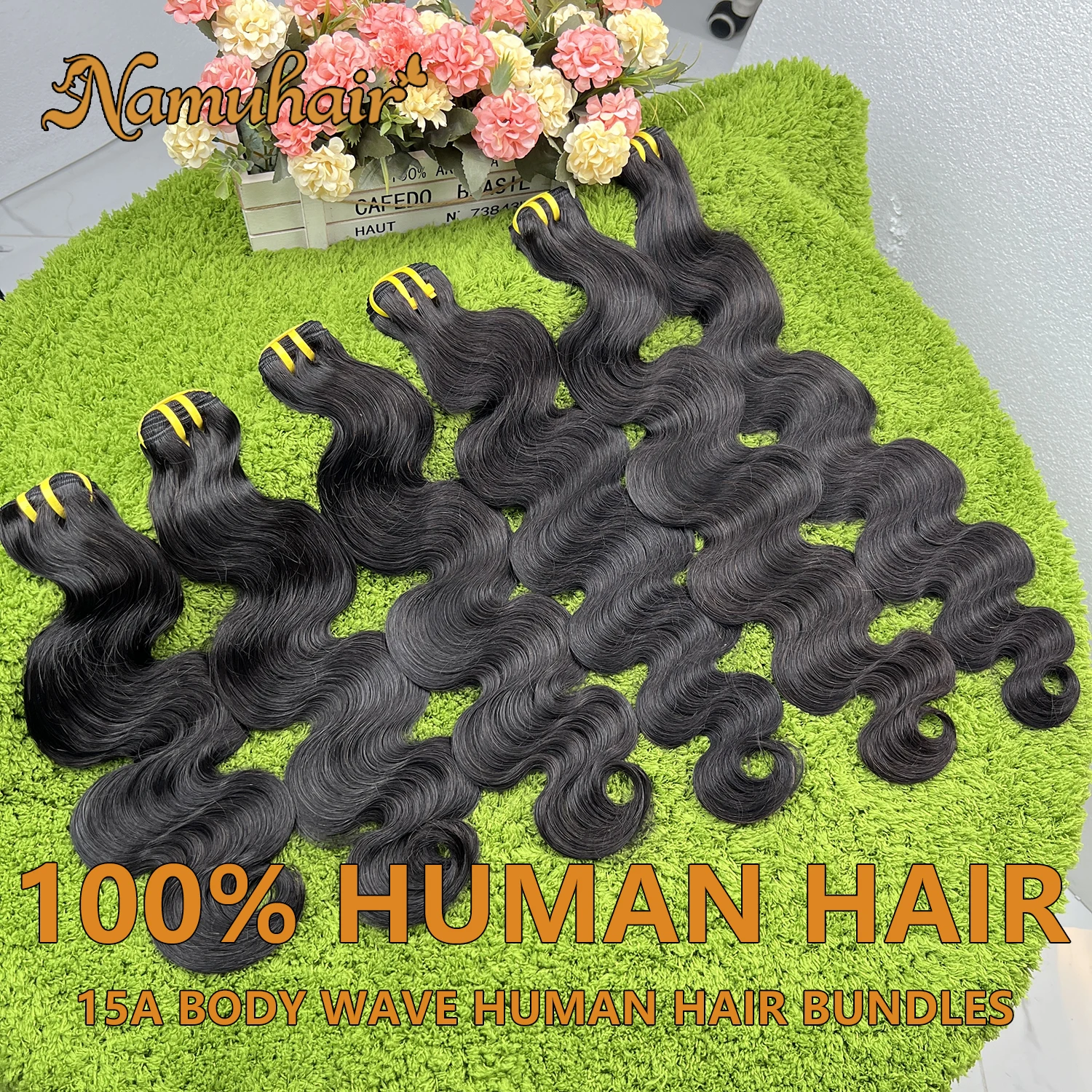 

Natural Color Body Wave Bundles 100% Human Hair 22 24 26 Inch Vietnamese Virgin Hair 3/4 Bundles Human Hair Extensions For Women