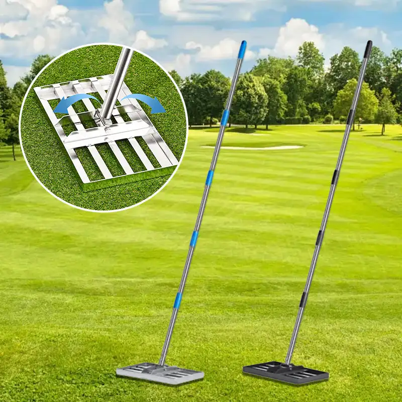 

Golf Lawn Leveling Rake Steel Soil Leveler Heavy Duty Landscape Sand Crusher Rustproof Wear-Resistant For Soil Or Dirt Ground