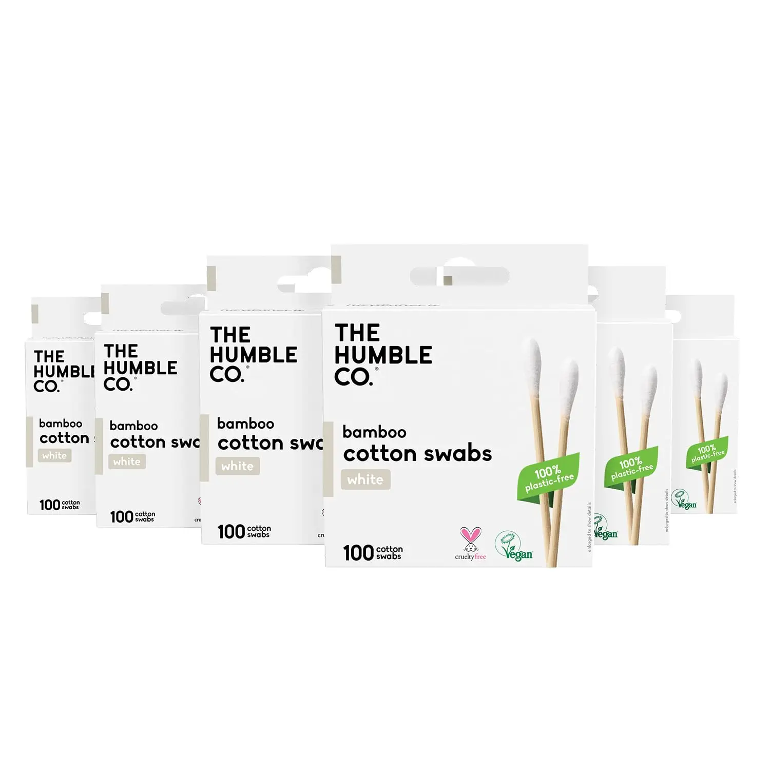

Humble Co. Bamboo Cotton Swabs (600 count) - Cotton Swabs and Cotton Buds for Ears, Makeup, Pet Care and Cleaning (White)