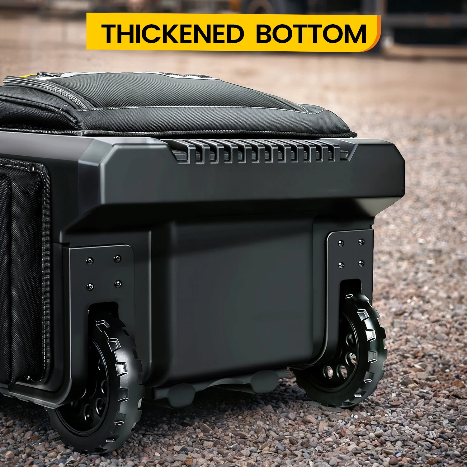 Rolling Tool Bag with Wheels, Portable Storage Organizer Rolling Tote, for Electrician, Construction, Men, Women