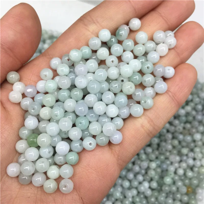 Jade Glutinous Seed Round Beads DIY50 Loose Beads Wholesale in A Pack