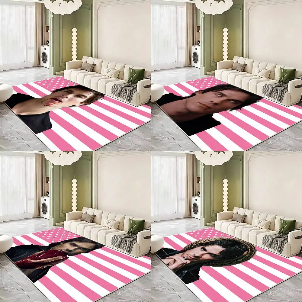The V-Vampire Diaries D-damon salvatore Soft Thick Non-Slip Mat for Living Room Bedroom Kitchen Decor Rugs