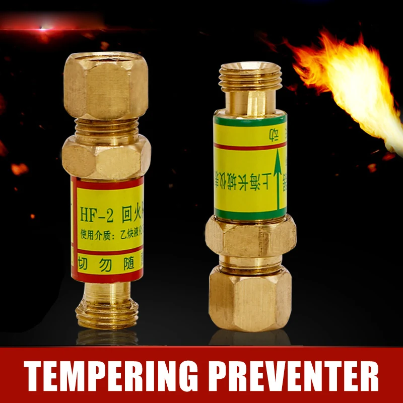 

Oxygen Acetylene Check Valves Flash Back Arrestor for Pressures Reducer Cutting Torch Ship Welding Nozzles Soldering Supplies