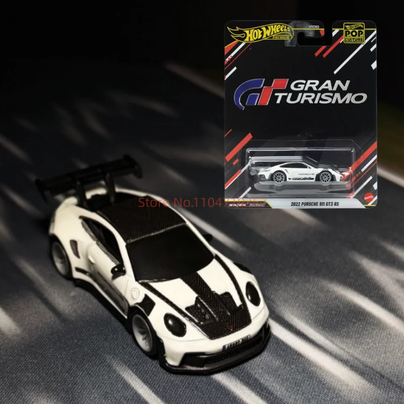 

Hot Wheels Premium Porsche911 Gt3 Rs Alloy Car Model Return To The Future Corvette Hxd63-Pop Culture Vehicle Mdoel Car Toy Gift