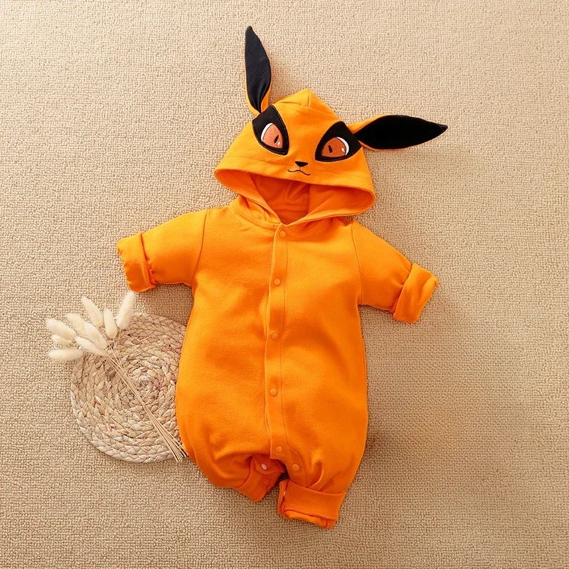 Summer baby jumpsuit short sleeved cotton jacket cartoon outerwear for boys girls comfortable breathable Cotton climbing suit