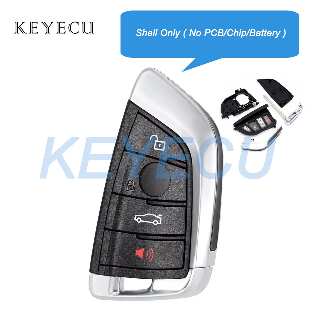 Keyecu Knife Smart Remote Key Fob Shell Case Housing Replacement For BMW X1 X4 X5 X6 2014 2015 2016 2017 2018 2019 NBGIDGNG1