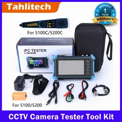 CCTV Tester IPC-5200C Plus 8MP AHD CVI TVI SDI IP Camera Tester 32MP IP Camera Tester With Touch Screen Display HDMI VGA Input