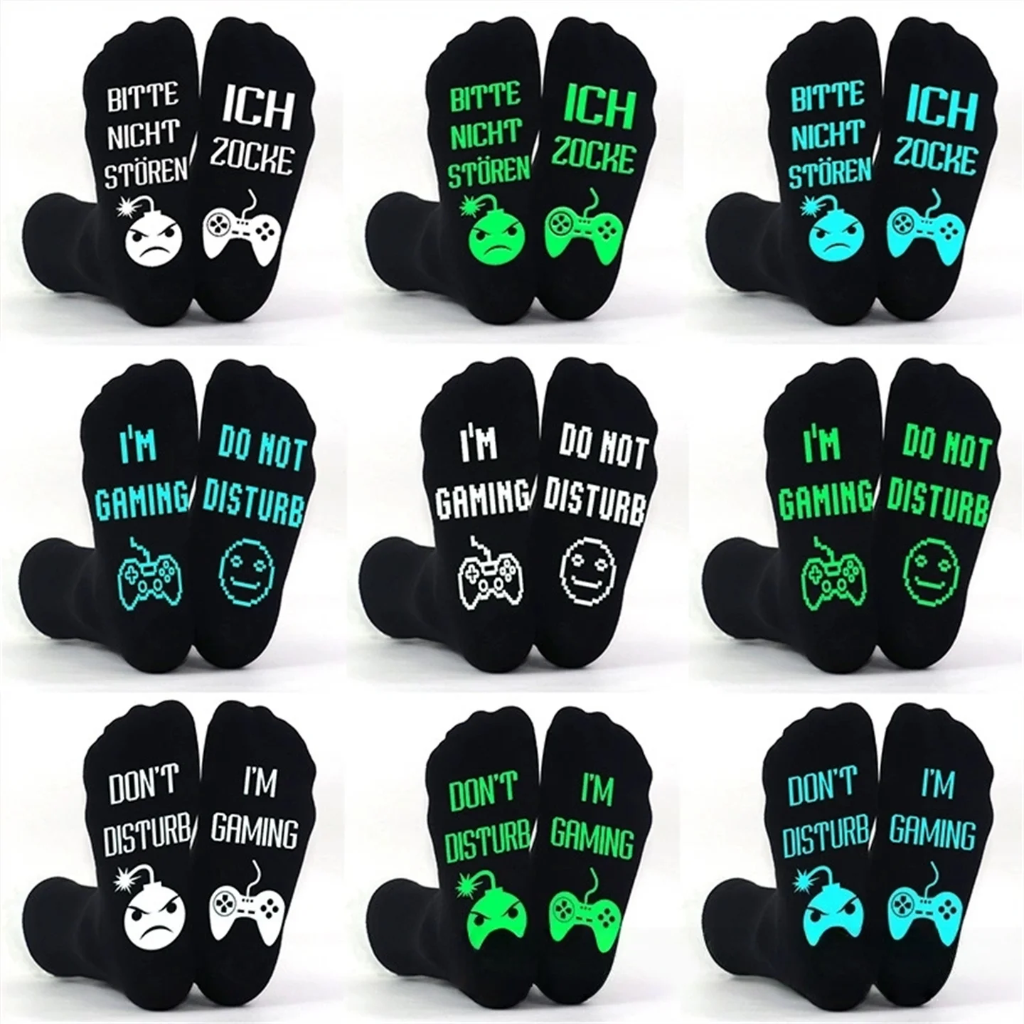 

10 пар носков-батутов в упаковке, хлопковые носки-тапочки с силиконовой подошвой и буквами средней длины для мужчин и женщин, носки для йоги