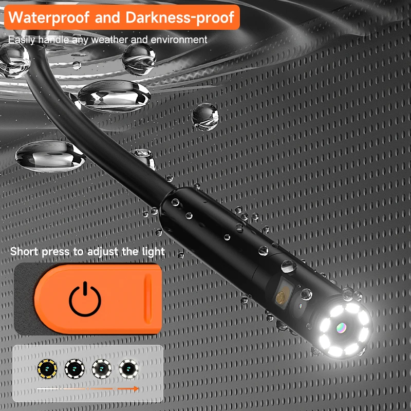 Industrial Endoscope 4.5'' Screen Video Autofocus Camera HD1080P Single Dual Triple Lens Waterproof USB Car Inspection Borescope image 4