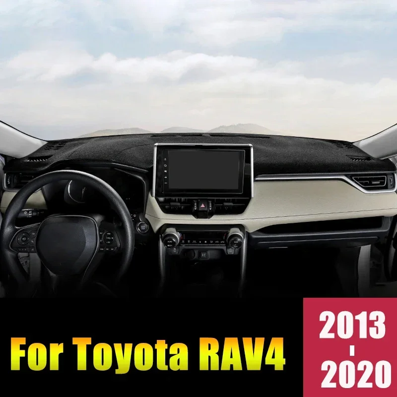 For Toyota RAV4 RAV 4 XA40 XA50 2013-2019 2020 LHD/RHD Car Dashboard Cover Mat Avoid Light Pads Anti-UV Case Carpet Accessories