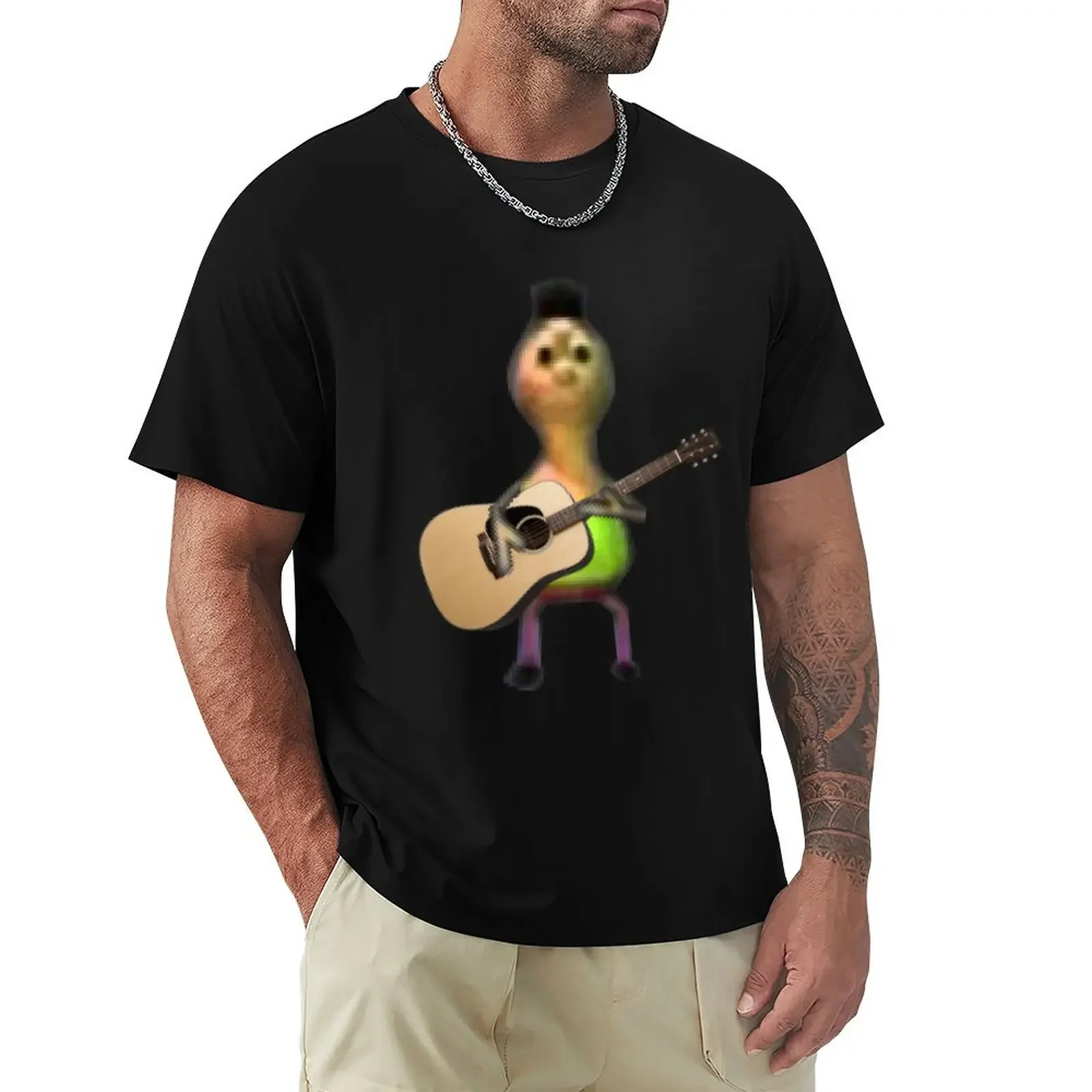 Hamood Habibi playing the guitar shirt T-Shirt funnys custom shirt shirts graphic summer clothes t shirts for men cotton