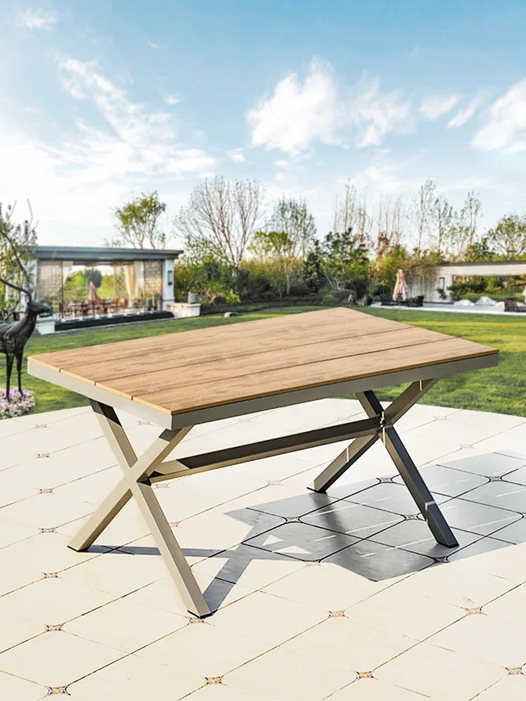 Outdoor plastic wood table and chair combination