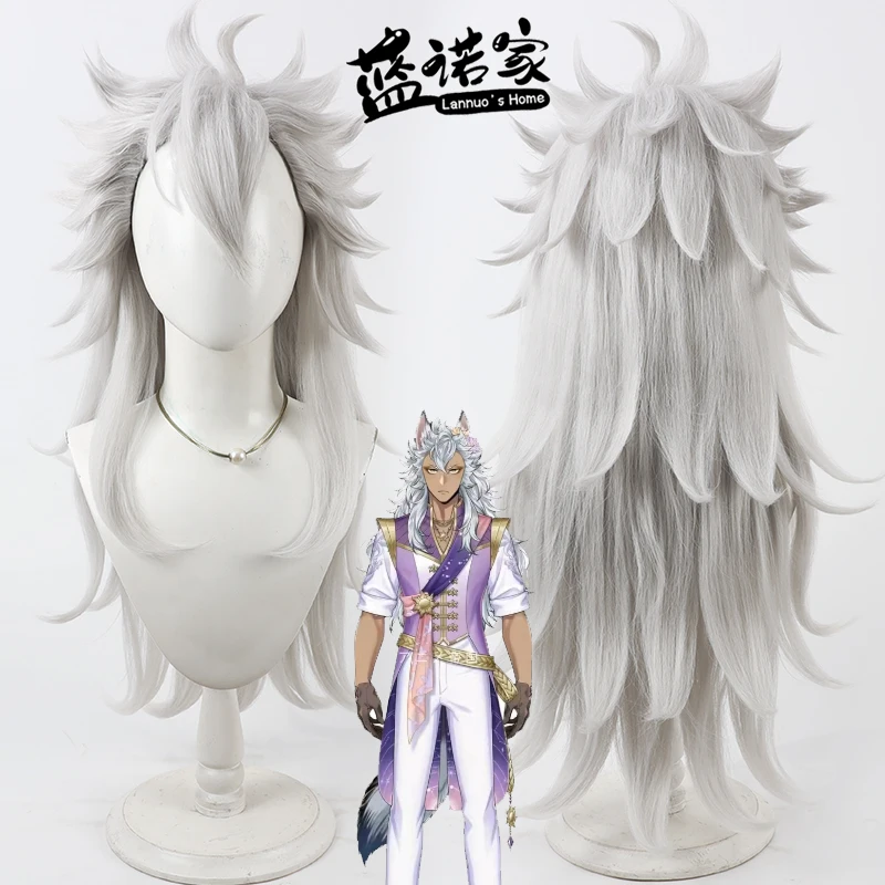 

Twisted Wonderland Jack Cos Косплей Парик Хэллоуин Карнавальная вечеринка Реквизит Синтетические волосы Термостойкое волокно + Кепка для парика