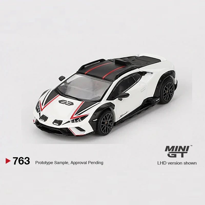 MINIGT 763 1:64 Huracan Sterrato Bianco Asopo Diecast Diorama Model Collection Miniature Toys