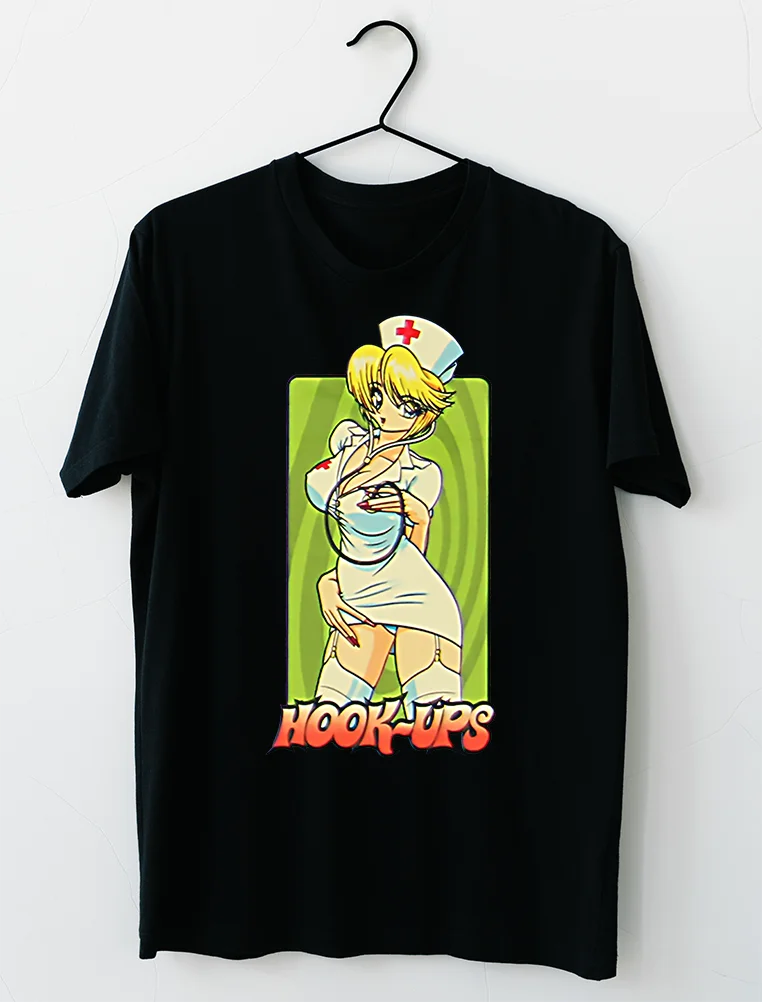 Hook-Ups Skateboard Nurse Girl Nikki T-Shirt S-2XL