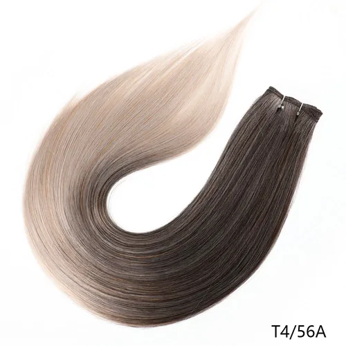 Imagen 2 del producto Mechones de pelo liso de hueso, extensiones de cabello Natural para mujeres negras, pelo liso Yaki sintético de fibra falsa, tejido completo hasta el extremo