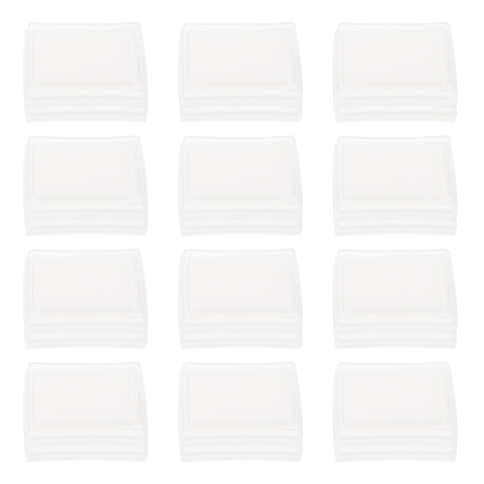 20Pcs Blank Stamp Ink Pad Compact High-Density Sponge Refillable Ink Pads for DIY Crafting Office Stamping Projects