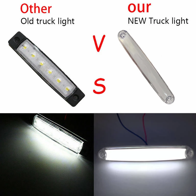 10 Stück 9 LED-Anzeige, hintere Seite, LKW-Anhänger, Wohnmobil, Kabine, Boot, Bus, LKW, LED-Markierungsleuchte, Weiß