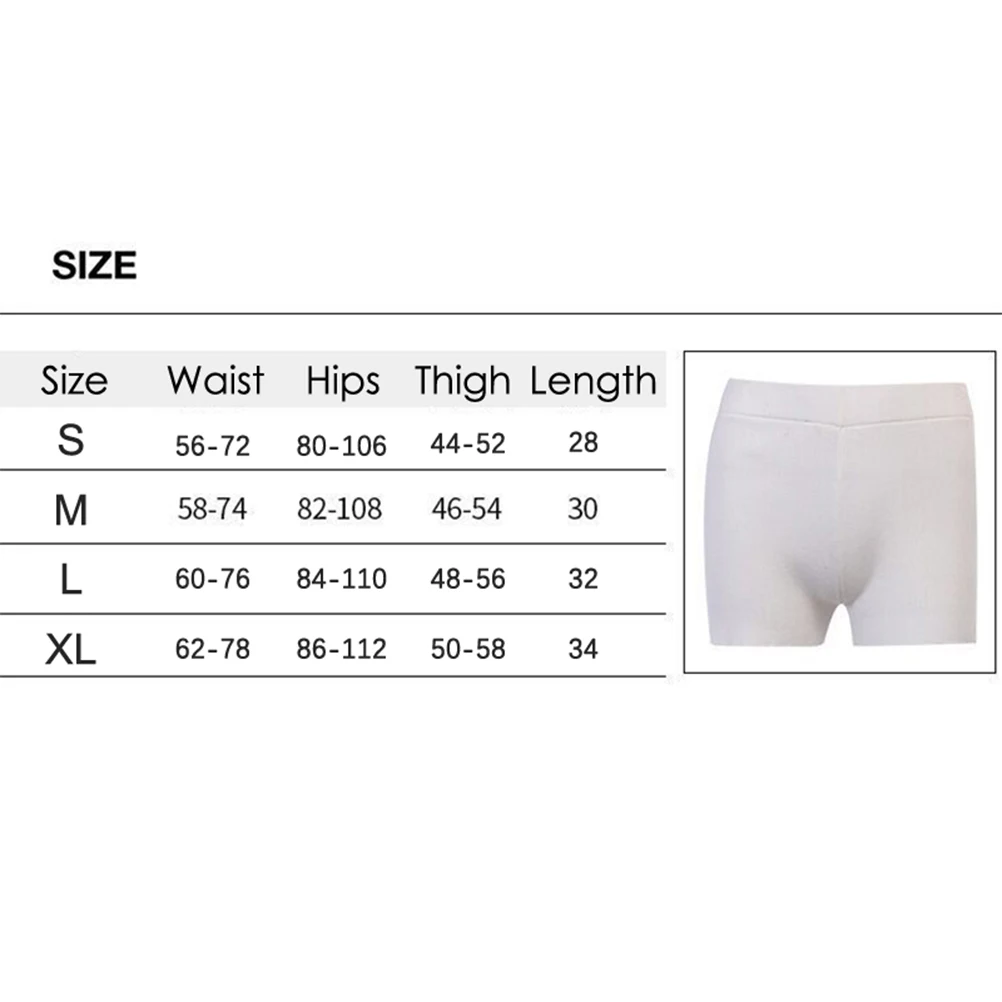 1PC Women\'s shorts Summer Cycling Bike Shorts Stretch Basic Short Solid Shorts Cotton Blend Mid Waist Knitted Rib White/Black