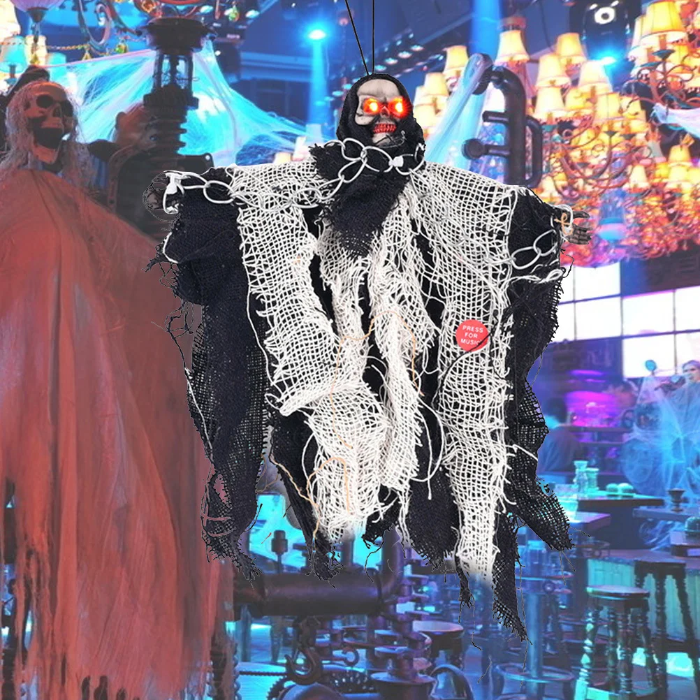 

Sensor Hanging Ghost With Sound Creepy Floating Halloween Decor For Yard Porch Haunted Party