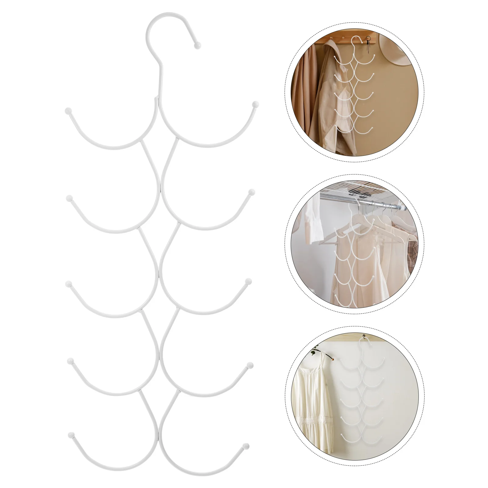 

Multi-Layer Metal Scarf Holder Organizer for Closet Space Saving Iron Hanger Scarves Ties Belt Storage Accessories