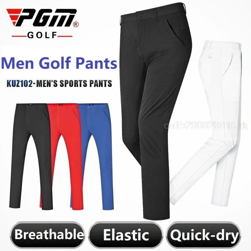 Pgm Summer Golf Men's Pants Elastic Casual Sports Pants Comfortable Quick Dry Male Trousers Mens Tennis Baseball Wear XXS-XXXL