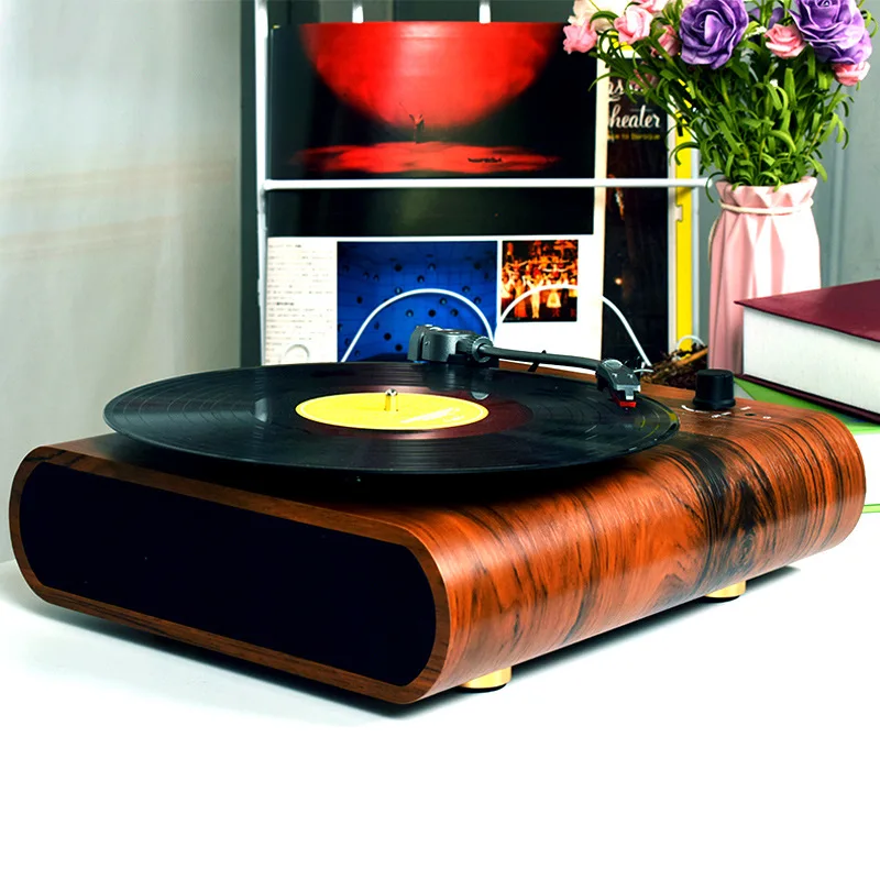 

Multifunctional vinyl record player phonograph built-in speaker rechargeable portable radio