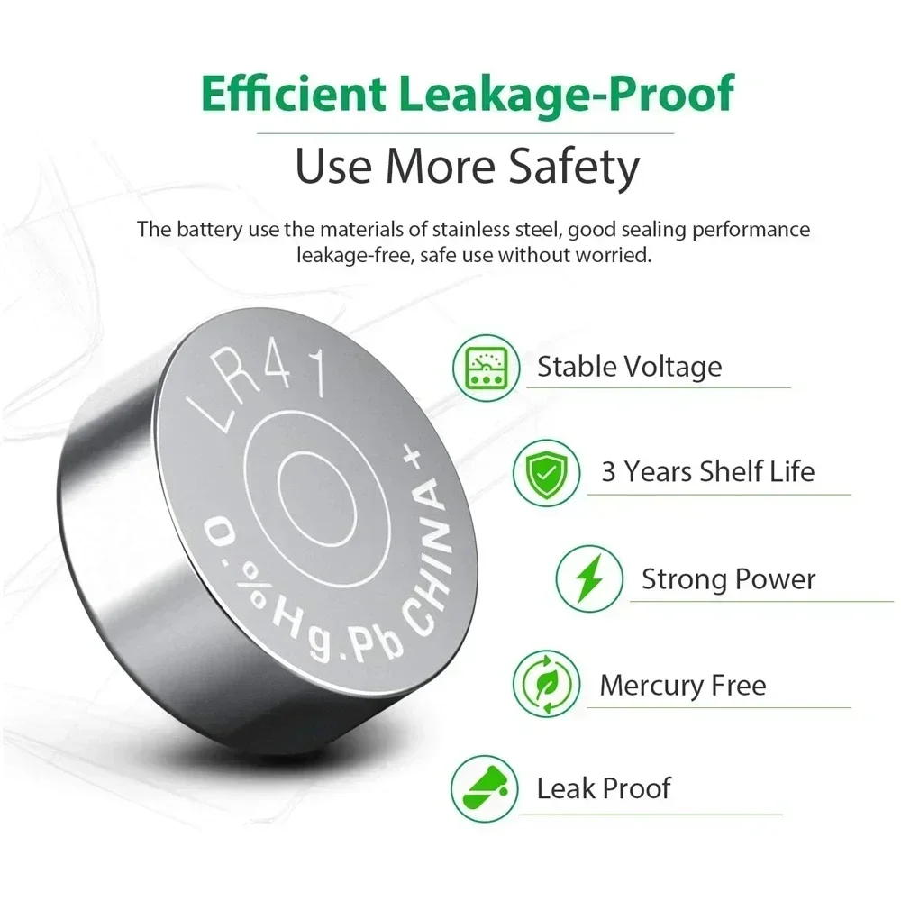 2-10PCS 1.55V AG3 LR41 Button Batteries SR41 392 192 Round Cell Coin Alkaline BatteryL736 384 SR41SW CX41 For Watch Toys Clock