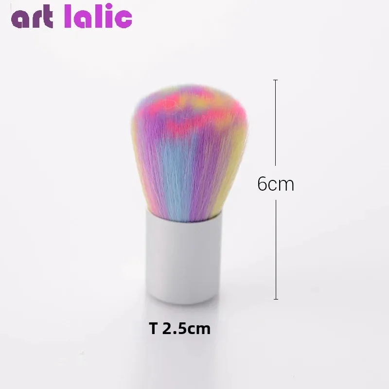 Cầu Vồng Hồng Màu Mềm Vệ Sinh Móng Tay Bàn Chải Acrylic UV Gel Bột Bụi Tẩy Dụng Cụ Làm Móng Tay Chăm Sóc DIY Salon