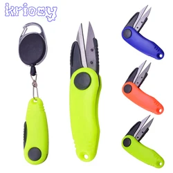 Fishing Quick Knot Tool Kit Shrimp Shape Fold Scissors Fishing Line Cutter Clipper Nipper Hook Sharpener Fishing Tackle