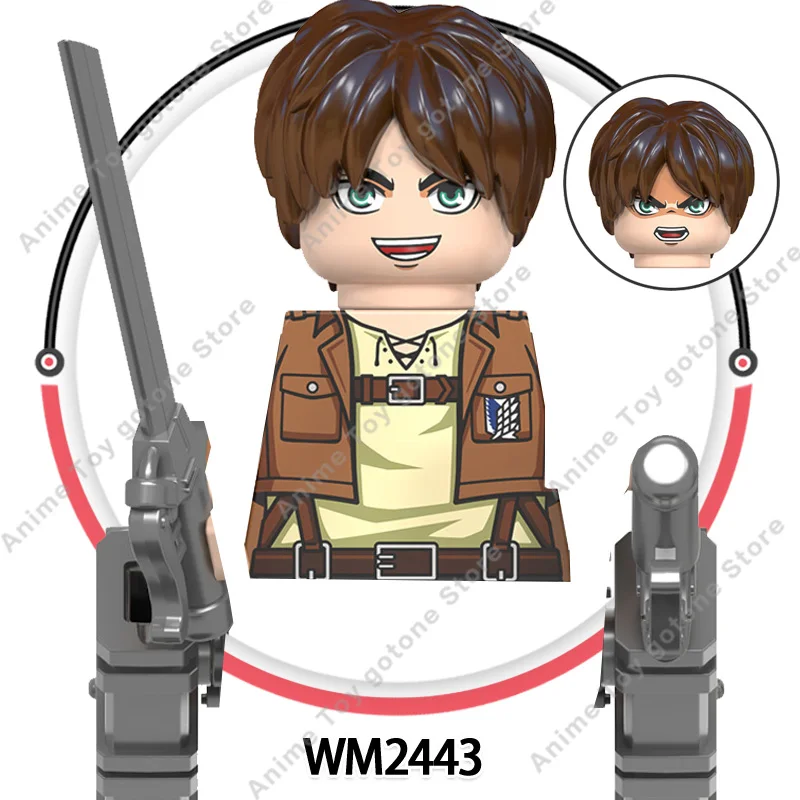 WM6148 atak na Levi Ackerman tytana i gigant Mikasa Annie japońskie anime cegły mini figurki figurka klocki prezenty