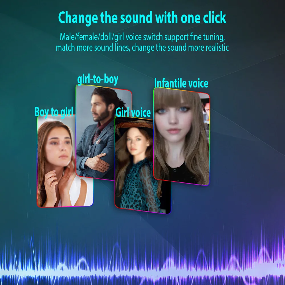 جهاز تغيير صوت محمول ، ميكروفون مدمج ، 11 مؤثرات صوتية ، مشبك مباشر صغير ، جهاز مؤثرات صوتية للميكروفون