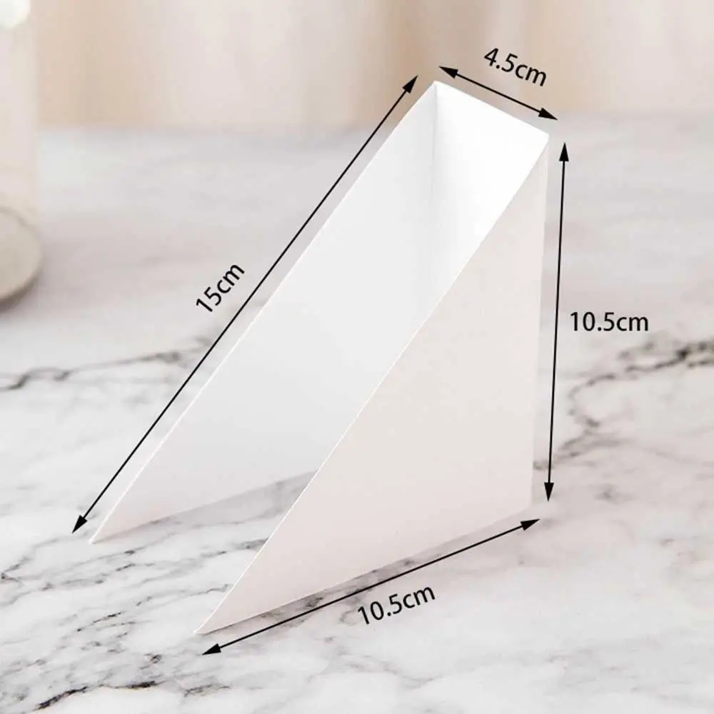 Triangular Sandwich Packaging Paper Transparent Plastic Bread Sandwich Bags Paper Holder Easy To Use Baking Food Wrap Food