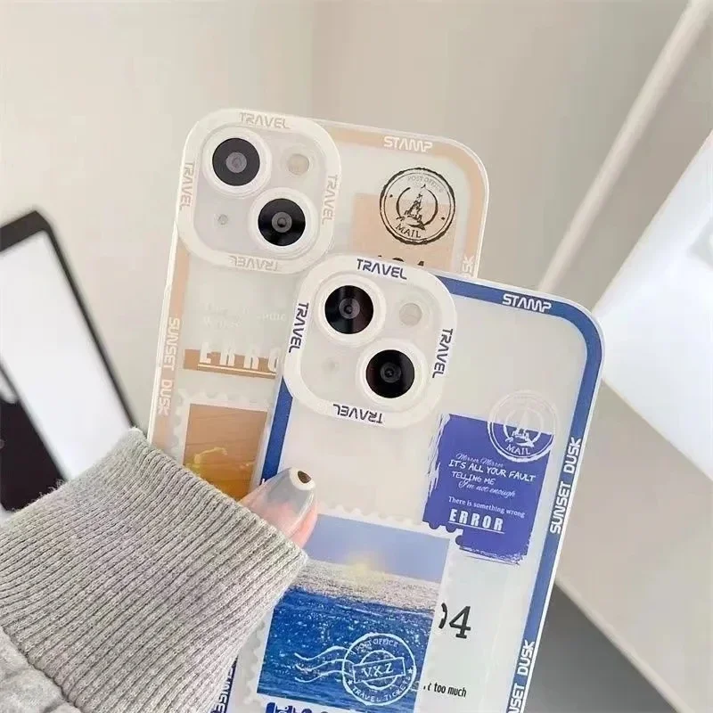 Heart Print Phone Case For Iphone 6 S 6S 7 8 Plus 11 12 13 14 Pro Max 13 Mini 11 Cute Bear Soft TPU Cover Couple Coque Capas