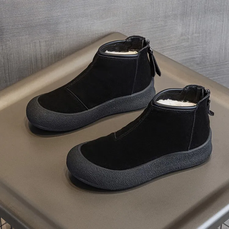 AIYUQI Schneestiefel für Damen in Übergrößen 2025 Winter Echtleder Kurze Damenschuhe Verstärkte Warme Winterstiefel für Frauen – Detail 13