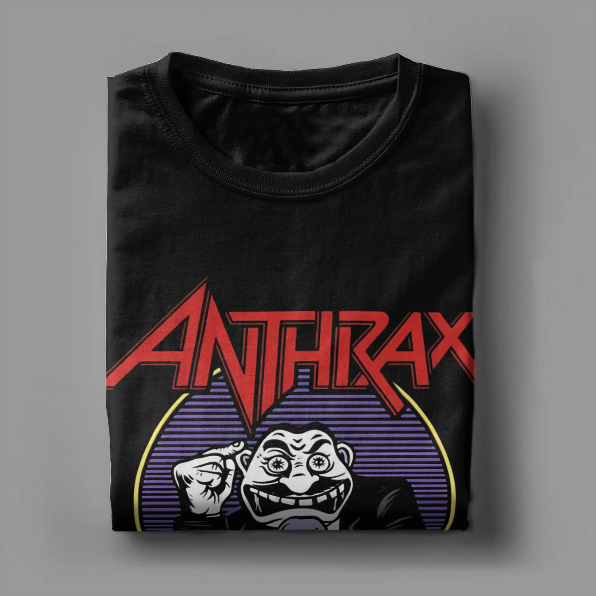 Anthrax Among The Living T Shirt for Men Pure Cotton Unique T-Shirts O Neck  Tees Short Sleeve Clothing Summer