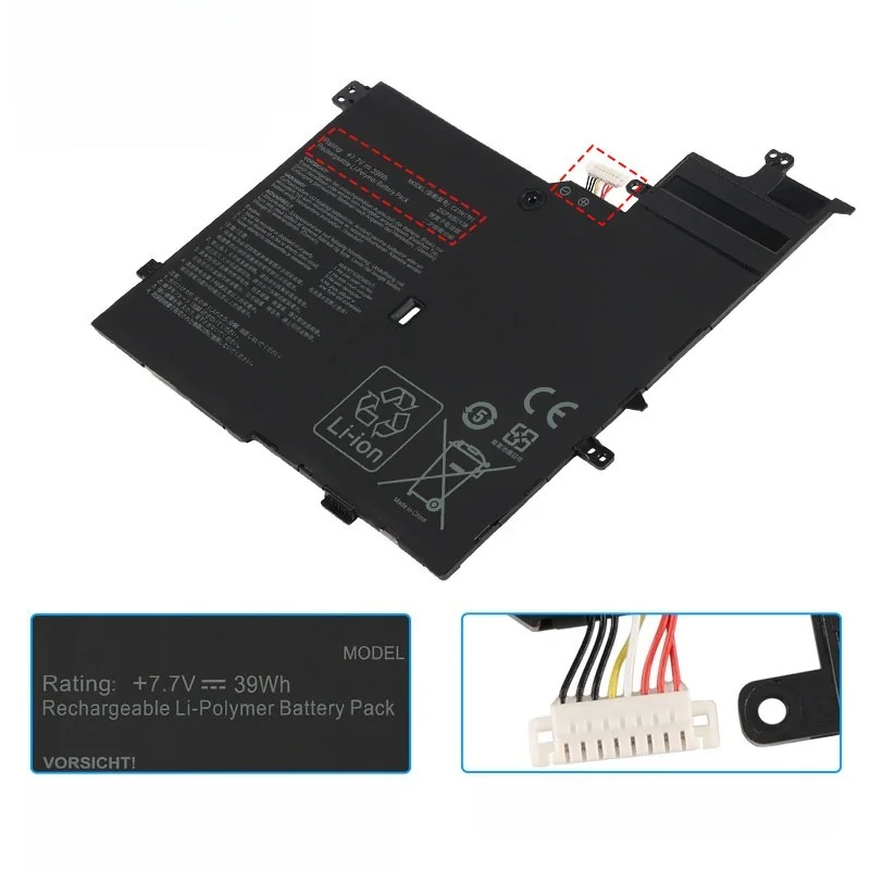 C21N1701 Laptop Battery 7.7V 5065mAh For ASUS VivoBook S14 S406UA S406U K406UAS406UA-BM360T S406UA-BM146T S406UA-BM148T Series 4