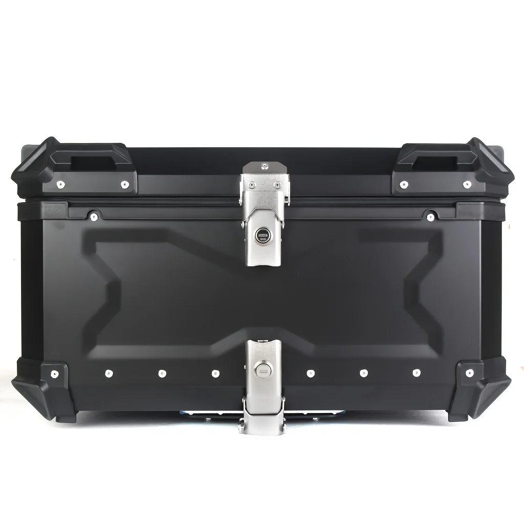 Embossed X shape Trunk Rear Top Lock Storage Case aluminum alloy quick release tailgate luggage box electric Motorcycle Tail Box