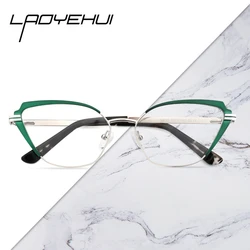 Cat Eye Eyeglasses Frames Women's Optical Prescription Eyewear Butterfly Fashion Glasses Frame Anti-Blue Light Reading Glasses