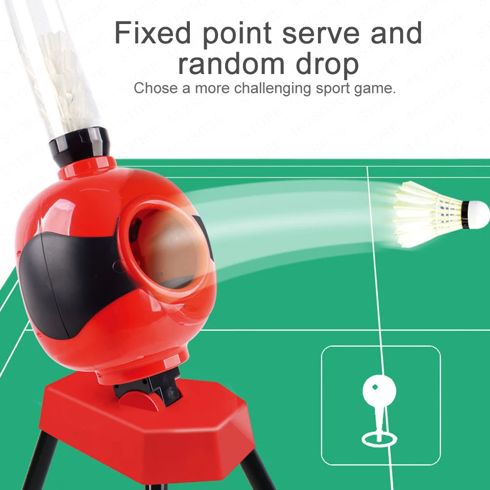 Automatic Badminton Service Machine Robot Adult Kid Gift Portable Outdoor Indoor Beginner Ball Pitching Practice Trainer Device