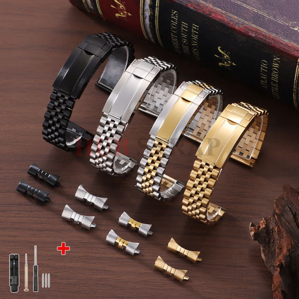 

20/21/22 мм твердый ремешок для часов из нержавеющей стали, спортивный браслет на запястье для юбилея для Rolex DAYTONA SUBMARINER Yacht-Master GMT