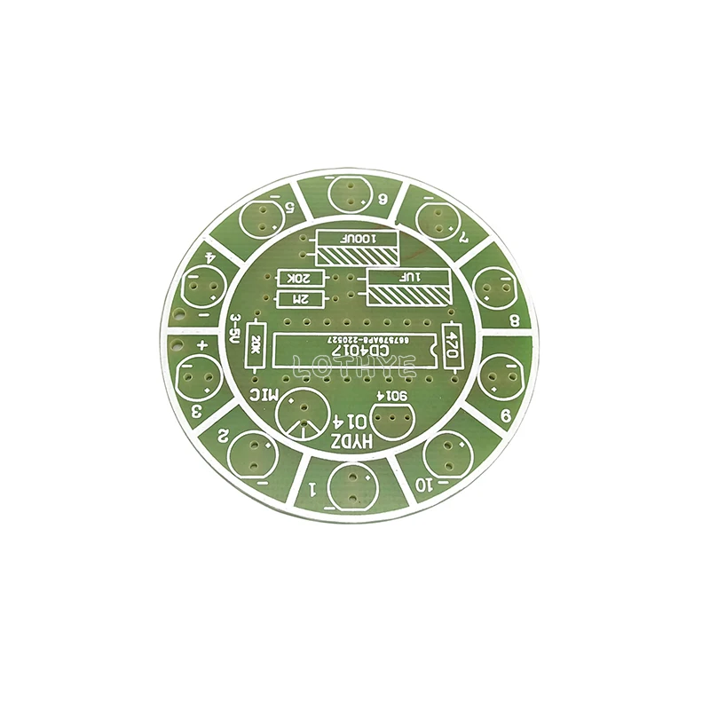 صوت المنشط LED الدورية ضوء صنع عدة CD4017 الملونة لتقوم بها بنفسك عدة إلكترونية أجزاء لحام مكونات إلكترونية لحام