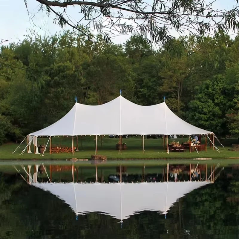 Commercial Large Pole Tent Waterproof Outdoor Wedding Banquet Exhibition Restaurant Lawn Event Canopy Custom 8x16m 10x20m 14x24m