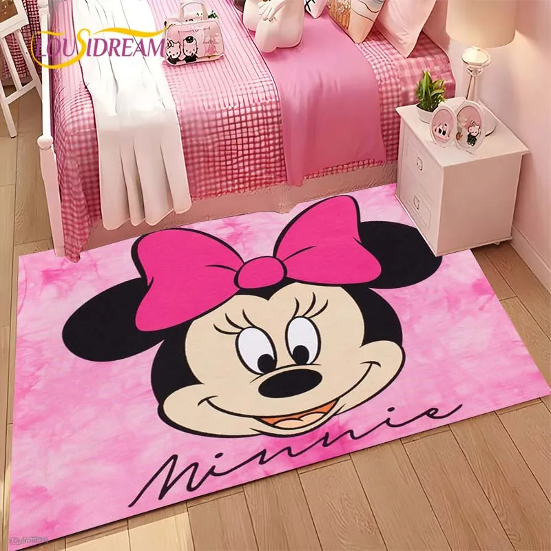 Disney Mickey Minie Mouse Caroon Cute Carpet for Living Room Bedroom Rugs Kitchen Door Un-slip Floor Mats Alfombra Birthday gift