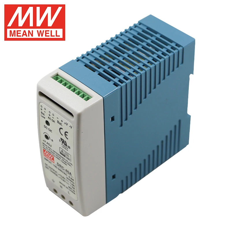 

Mean Well DRC Series 40W 13.8V/27.6V UPS DIN Rail Security Power Supply Meanwell DRC-40 Single Output with Battery Charger