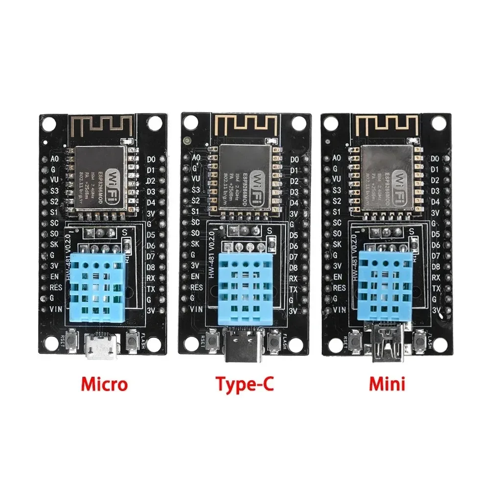 placa-de-desenvolvimento-dht11-esp8266-nodemcu-esp-12f-ch340-usb-tipo-c-micro-mini-para-projetos-arduino-iot