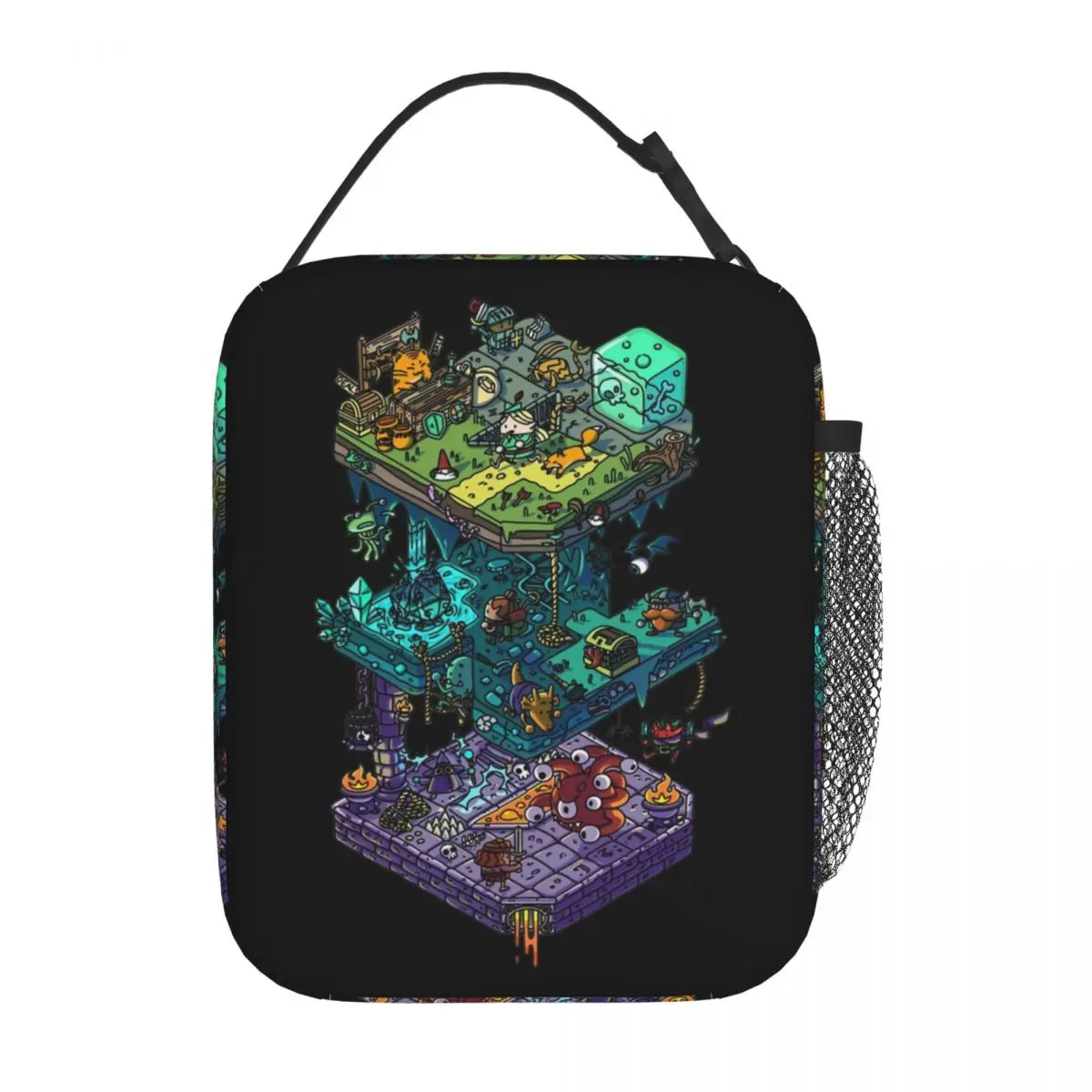 

Dungeons And Isometric Dragons Thermal Insulated Lunch Bag for Travel Portable Food Bag Container Thermal Cooler Lunch Boxes