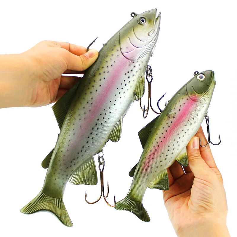 

1pcs 400g Big Size Artificial Wobblers Sea Fishing Lure Soft Simulate Swimbait Crank Bait for Deep Sea Fish Pike Pesca Tackle
