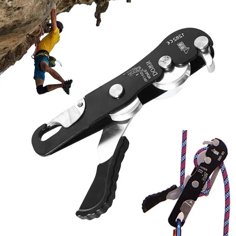 

Climbing Stop Descender Hand Controls Descender Rope Rescue Equipment Rappelling Anti-Panic Belay Devices Self-Locking